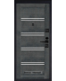 Входная дверь снаружи МДФ панель G23 с Черным молдингом  цвет Бетон темный  Внутри отделка на выбор 